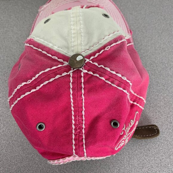 True Religion Pink Distressed Y2K Hat Strapback Cap main image 10